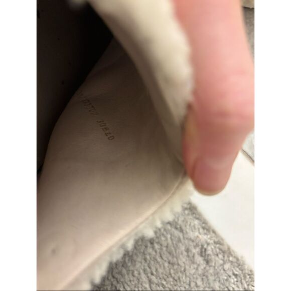 Nearly NEW Rosetta Getty shearling mules, cream Sz 38, $550 - Picture 6 of 6